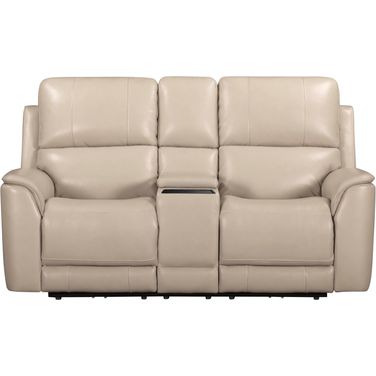 Easton Zero Gravity Power Reclining Tilt Console Loveseat with Headrest and Footrest In Steamboat Quartz