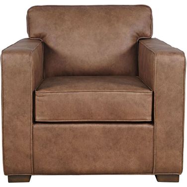 Eastwood Faux Leather Accent Lounge Chair In Brown