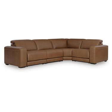 EasyMoney 4-Piece Power Reclining Sectional In Caramel