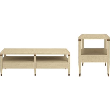 Eave Occasional Table Set In Sundrenched Oak and Natural Oak