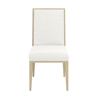 Eave Upholstered Side Chair Set of 2 In Sundrenched Oak and White