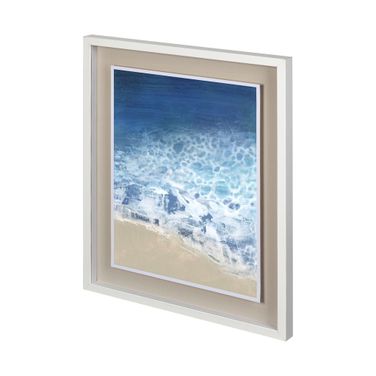 Ebb & Flow II Hand Embellished Wall Art In Brown and Blue
