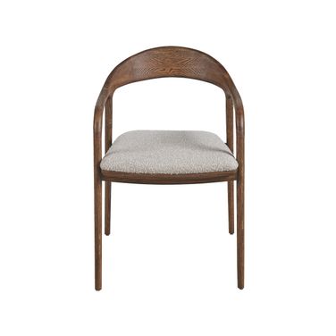 Echo Dining Arm Chair In Medium Brown Oak