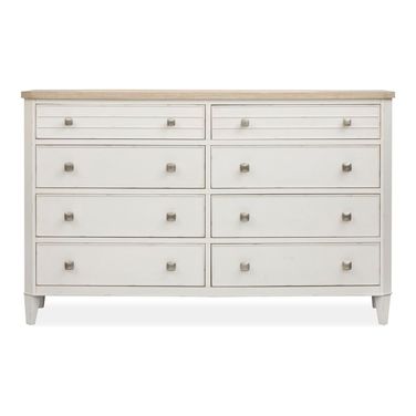 Echo Isles Double Drawer Dresser In Sea Pearl and Driftwood