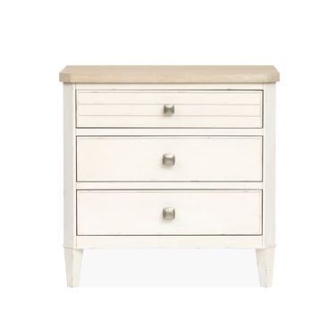 Echo Isles Drawer Nightstand In Sea Pearl and Driftwood
