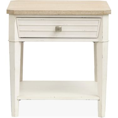 Echo Isles Rectangular End Table In Sea Pearl and Driftwood