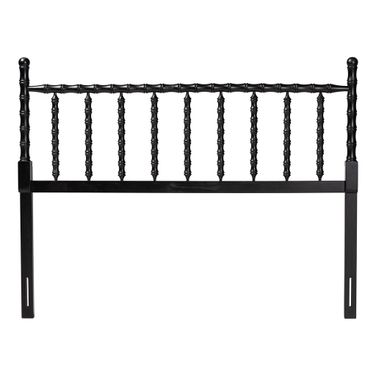 Edaline Bamboo Motif Queen Headboard In Black