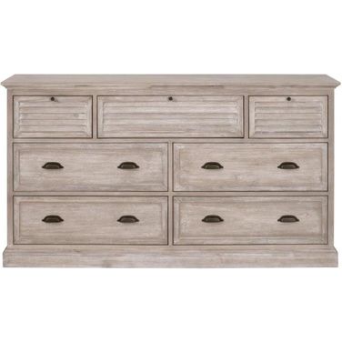 Traditions Eden 7 Drawer Media Dresser In Natural Gray Acacia