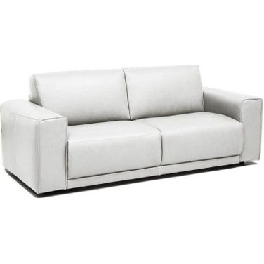 Eden White Leather Sofa Bed