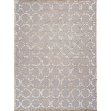 Edgy Collectoin Hand-Tufted Silk and Wool Rug-10' x 14' In Beige