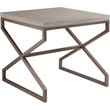 Cohesion Program Edict Square End Table In Bianco