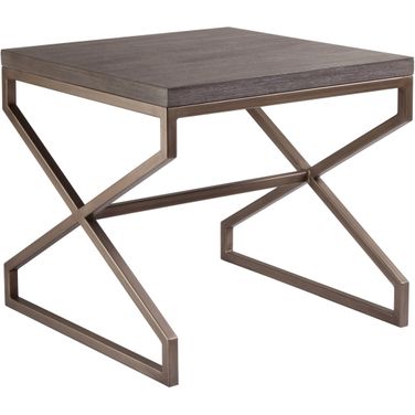 Cohesion Program Edict Square End Table In Grigio
