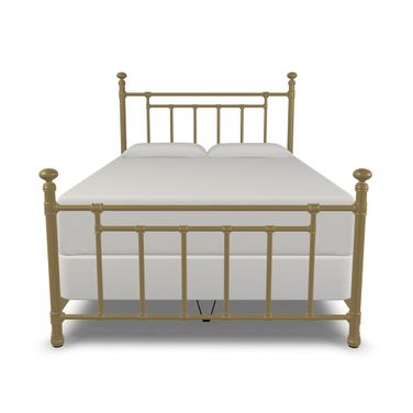 Edin King Complete Bed with Metal Profile In Milky Gold