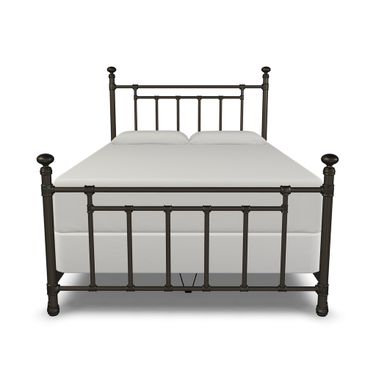 Edin King Complete Bed with Metal Profile In Weathered Bronze
