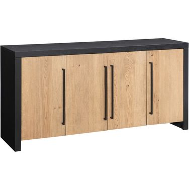 Edison 64 Inch Console with 4 Doors In Black