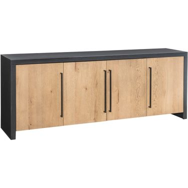Edison 83 Inch Console with 4 Doors In Black