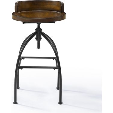 Edison Adjustable Height Swivel Barstool In Natural