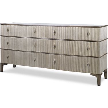 Edison Dresser In Gray and Silver