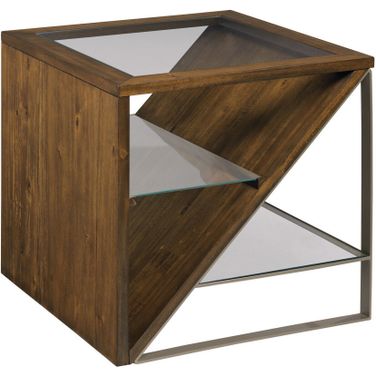 Editor Rectangular End Table In Cognac
