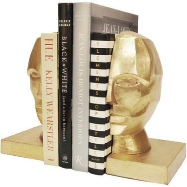 Edmund Gold Leaf Profile Bookends