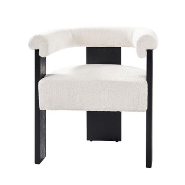 Eduard Boucle Dining Chair In Ivory