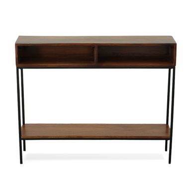 Edvin Console Table In Chestnut and Black