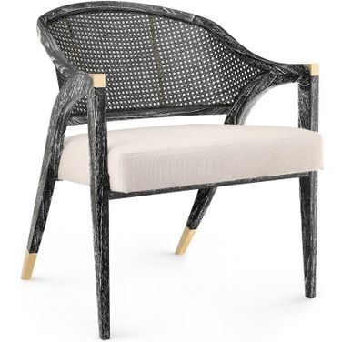 Edward Lounge Chair Set of 2 In Jet Black