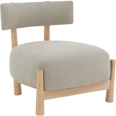 Edwardina Boucle Accent Chair In Taupe and Natural