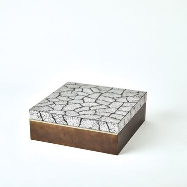 Eggshell Large Box In Antique Gold