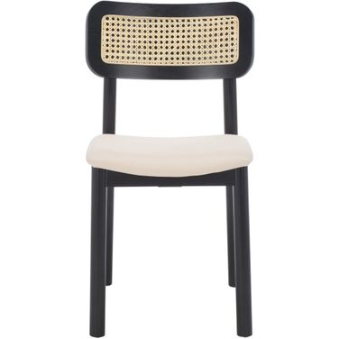 Egon Dining Chair Set of 2 in Black and White