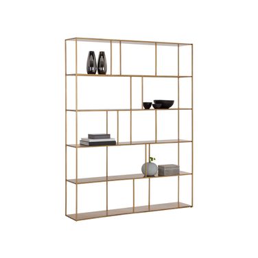Eiffel Extra Large Bookcase In Antique Brass