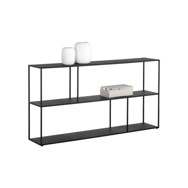 Eiffel Large Low Bookcase In Black