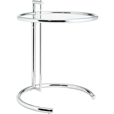 Eileen Gray Silver Chrome Stainless Steel End Table EEI-125-SLV