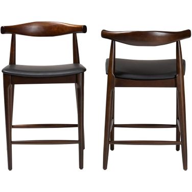 Eira Counter Stool Set of 2 In Black and Brown