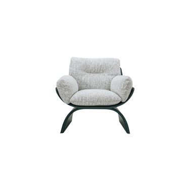 Elan Spazio Leather Lounge Chair In Light Gray