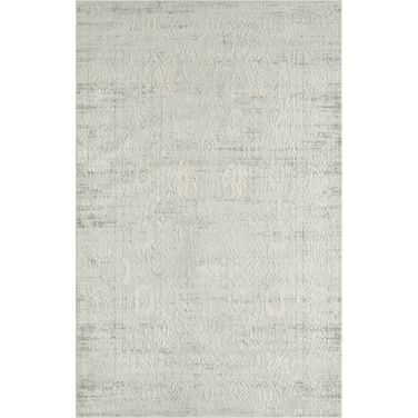 Elara Wylor Distressed Hi-Low Botanical Area Rug In Ivory