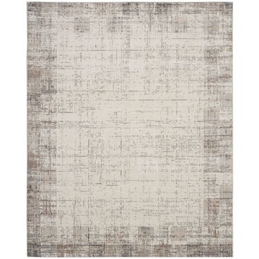 Elation 10' x 14' Modern Indoor Rug In Ivory Grey
