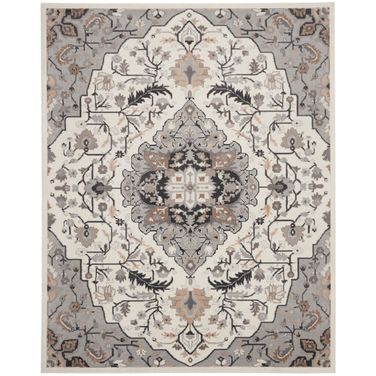 Elation 7'10" x 9'10" Transitional Indoor Rug In Ivory Grey