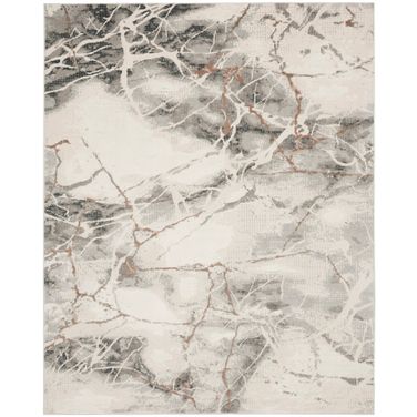 Elation 7'10" x 9'10" Modern Indoor Rug In Ivory Grey