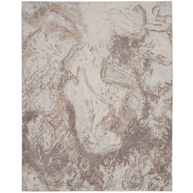 Elation 9' x 12' Modern Indoor Rug In Ivory Grey