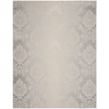 Elation 9' x 12' Vintage Indoor Rug In Ivory Grey