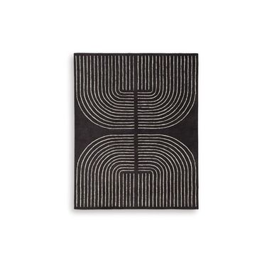 Eldonmore 7'8" x 10' Area Rug In Black and Ivory