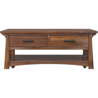 Eldora Cocktail Table In Saddle Brown