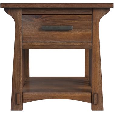 Eldora End Table In Saddle Brown