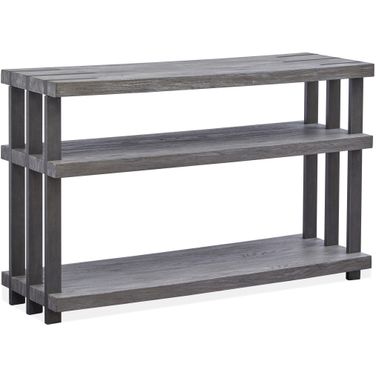 Eldridge Rectangular Cocktail Table with Casters In Weathered Gravel