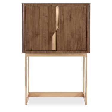 Eleana Bar on Stand In Walnut and Bronze