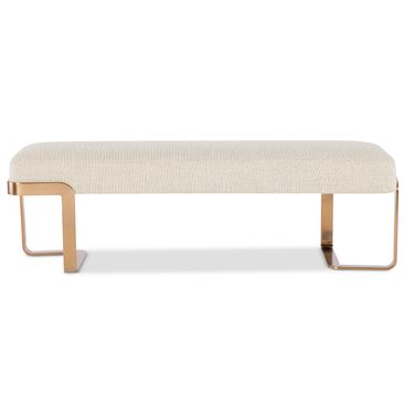 Eleana Bed Bench In Beige and Bronze