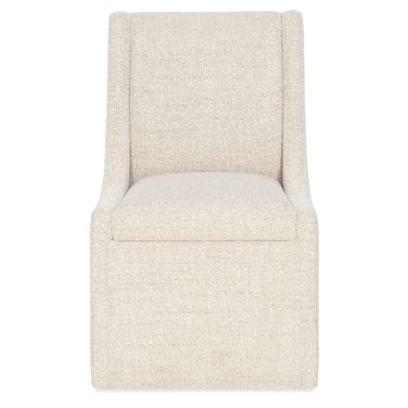 Eleana Castered Side Chair In Beige