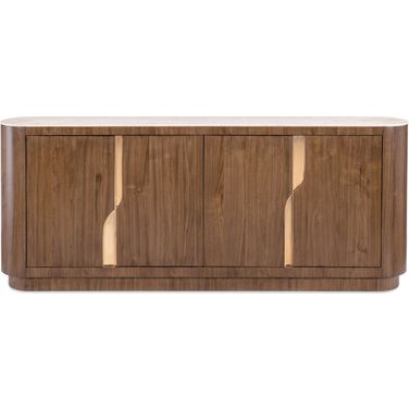 Eleana Credenza In Walnut and Beige