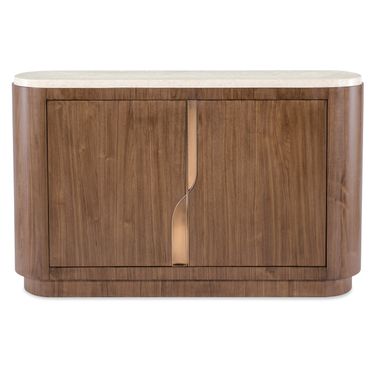 Eleana Server In Walnut and Beige
